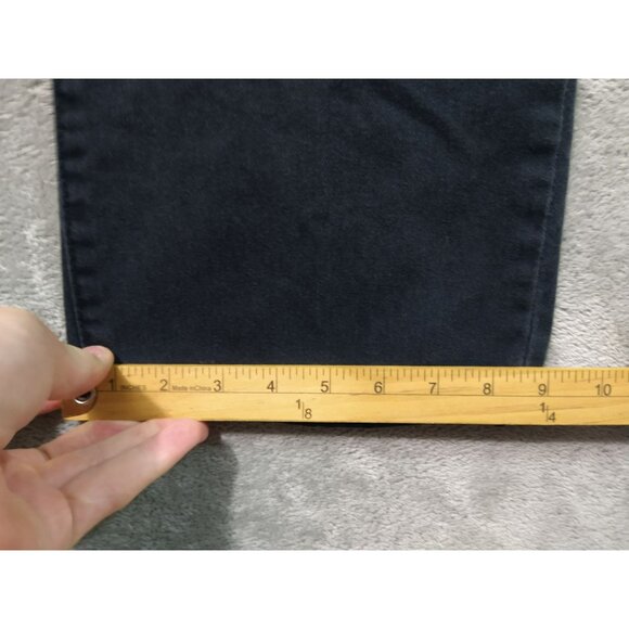 Levis 550 Jeans Womens 14 Black Denim Relaxed Fit Boot Cut High Rise Stretch - Picture 6 of 8